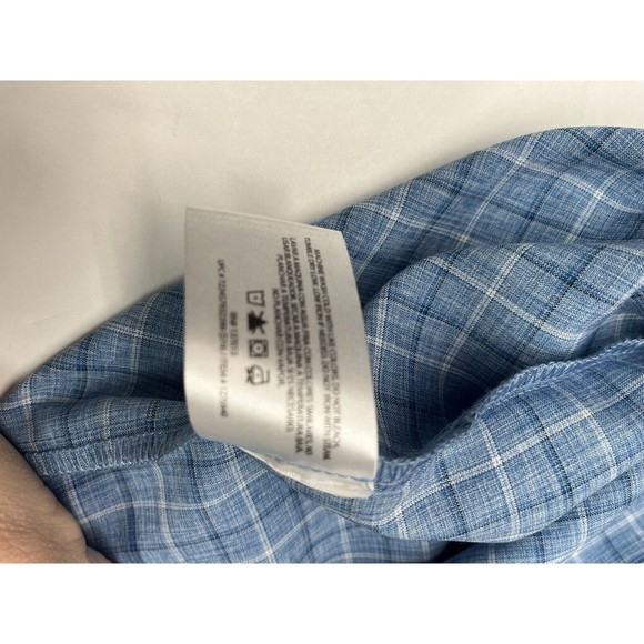 Orvis Men's Blue Check Plaid Button Up Short Sleeve Outdoor Shirt Medium - Picture 8 of 9